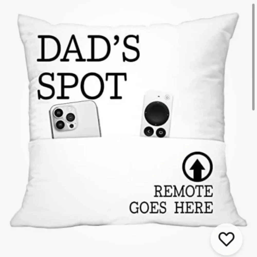 Fathers Day Gift Mom Funny Birthday Dads Spot Remote Control Holder Pillow Cover